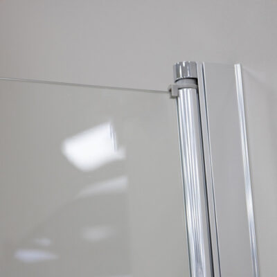 Tuš kabina polukružna, otvaranje unutra/van (dvokrilna vrata), prozirno staklo visina 195 cm - Image 4