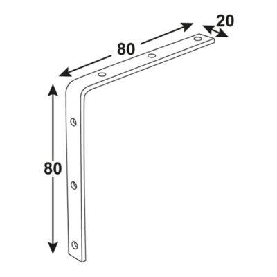 Vinklo za namještaj 160x160x20x5mm DY2003901 - Image 2