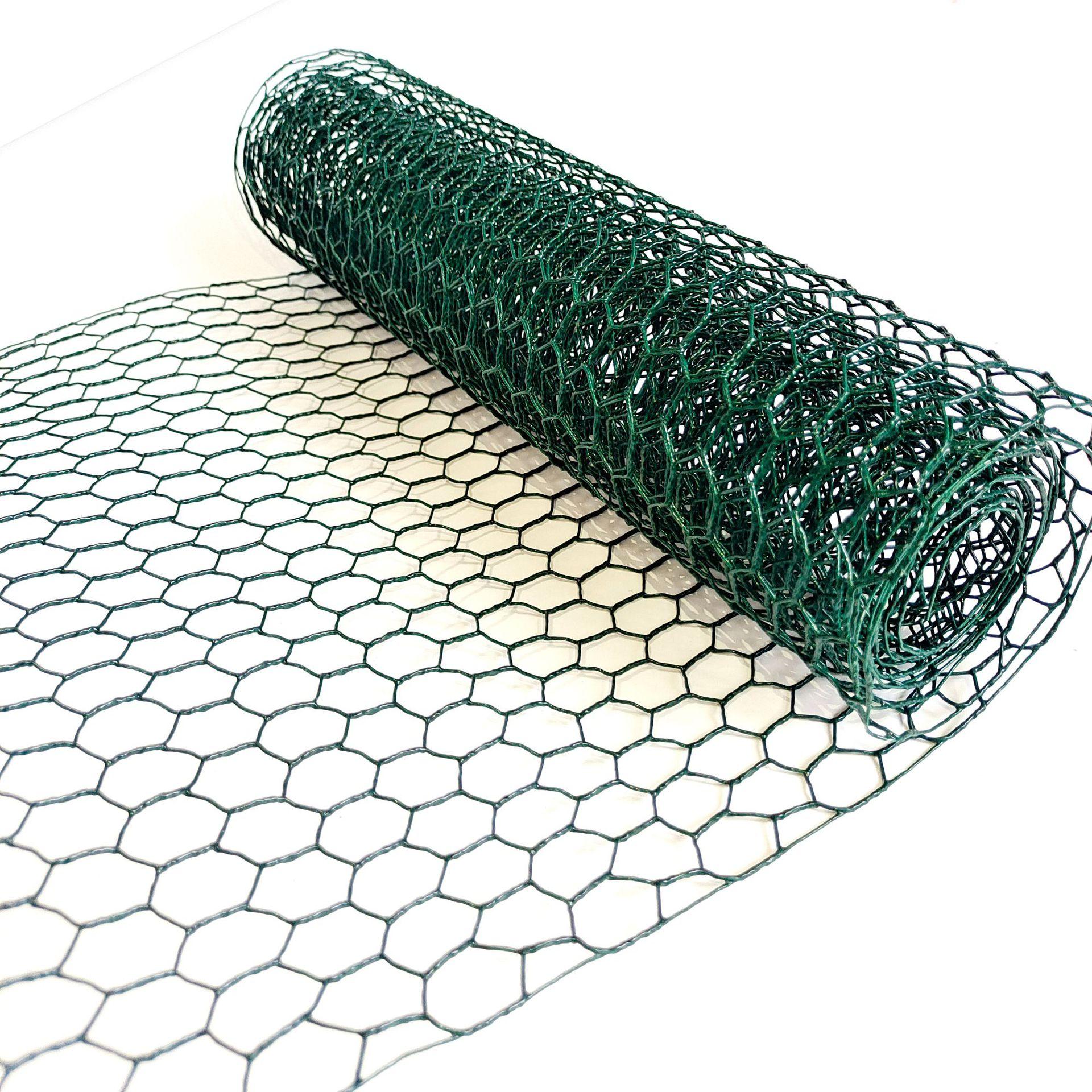 Heksagonalno pletivo 1 x 20 m PVC zelena (šestostruka žičana mreža)