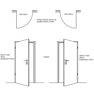 Sobna vrata sa štokom (70/80/90 cm) - bijela (Kraft Master) - Image 2