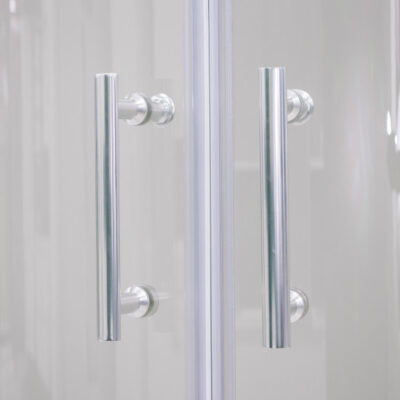 Tuš kabina s kadom polukružna (prozirno staklo, krom profili) visina 200 cm, ROCCO ECO - Image 3