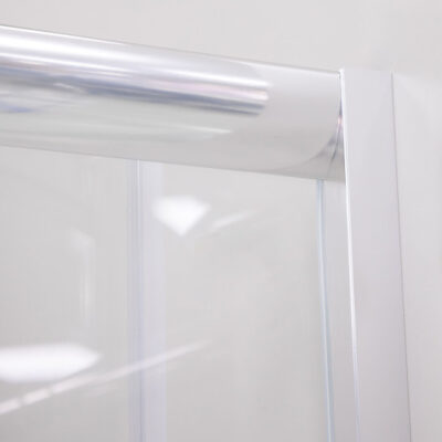 Tuš kabina s kadom polukružna (prozirno staklo, krom profili) visina 200 cm, ROCCO ECO - Image 4