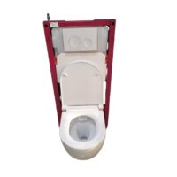 Ugradbeni vodokotlić + Rimless WC šolja, Soft-Close daska i bijela tipka komplet set