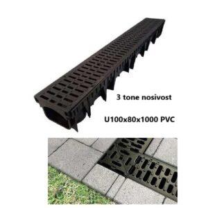 Kanalica sa rešetkom odvodna 100x80x100 profesionalna