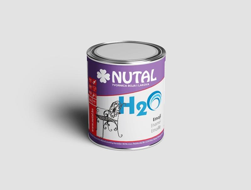 EMAJL H2O crveni 0,75L emajl lak na vodenoj bazi za drvo i metal Nutal