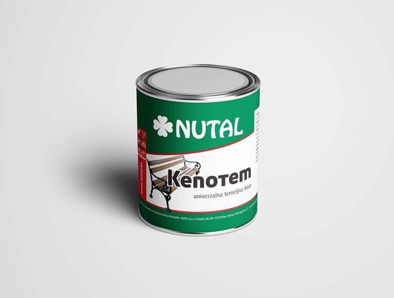 KENOTEM crveni 1L univerzalna temeljna boja za drvo i metal Nutal