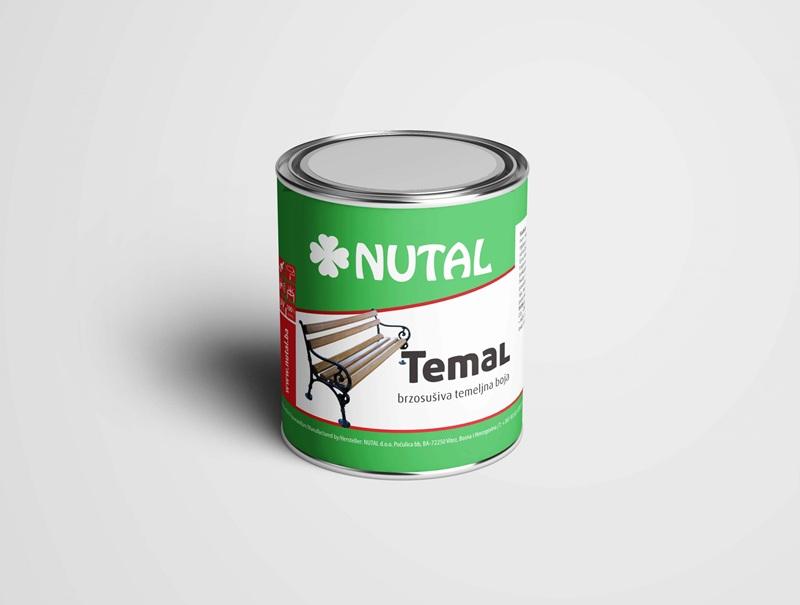 TEMAL crveni 1L brzosušiva temeljna boja za metal Nutal